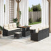 Tuin Sofa Set 9 st 8-Aantal zitplaatsen Zwart en Crème