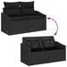 Tuin Sofa Set 10 st 9-Aantal zitplaatsen Zwart