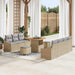Tuin Sofa Set 10 st 9-Aantal zitplaatsen Beige en Licht Grijs