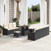 Tuin Sofa Set 10 st 9-Aantal zitplaatsen Zwart en Crème