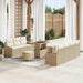 Tuin Sofa Set 10 st 9-Aantal zitplaatsen Beige en Crème