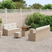 Tuin Sofa Set 10 st 9-Aantal zitplaatsen Beige en Crème