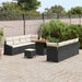 Tuin Sofa Set 11 st 10-Aantal zitplaatsen Zwart en Crème