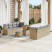 Tuin Sofa Set 11 st 10-Aantal zitplaatsen Beige en Licht Grijs
