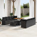 Tuin Sofa Set 11 st 10-Aantal zitplaatsen Zwart