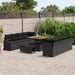 Tuin Sofa Set 11 st 10-Aantal zitplaatsen Zwart