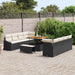 Tuin Sofa Set 11 st 10-Aantal zitplaatsen Zwart en Crème