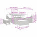 Tuinbankenset met kussen met opslag 8 pcs Beige Poly riet