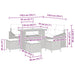 Tuinbankenset 9 st 8-Aantal zitplaatsen Beige Poly riet