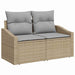 Tuinbankenset 9 st 7-Aantal zitplaatsen Beige Poly riet