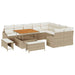 Tuinbankenset 12 st 7-Aantal zitplaatsen Beige Poly riet