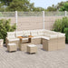 Tuinbankenset 12 st 7-Aantal zitplaatsen Beige Poly riet