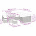 Tuinbankenset 12 st 7-Aantal zitplaatsen Beige Poly riet