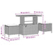 Tuinbankenset 8 st 7-Aantal zitplaatsen Beige Poly riet