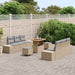 Tuinbankenset 9 st 8-Aantal zitplaatsen Beige Poly riet