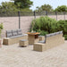 Tuinbankenset 10 st 9-Aantal zitplaatsen Beige Poly riet