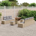 Tuinbankenset 10 st 9-Aantal zitplaatsen Beige Poly riet
