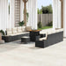 Tuinbankenset met kussen Zwart 80 x 80 x 71 cm Poly riet