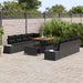 Tuinbankenset met kussen Zwart 100 x 100 x 71 cm Poly riet