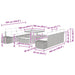 Tuinbankenset met kussen Beige 100 x 100 x 71 cm Poly riet