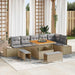 Tuinbankenset 9 st 8-Aantal zitplaatsen Beige Poly riet