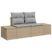 Tuinbankenset 9 st 8-Aantal zitplaatsen Beige Poly riet