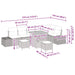 Tuinbankenset 9 st 8-Aantal zitplaatsen Beige Poly riet