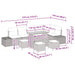 Tuinbankenset 10 st 9-Aantal zitplaatsen Beige Poly riet
