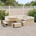 Tuinbankenset 12 st 11-Aantal zitplaatsen Beige Poly riet