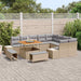 Tuinbankenset 12 st 11-Aantal zitplaatsen Beige Poly riet