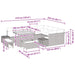Tuinbankenset 12 st 11-Aantal zitplaatsen Beige Poly riet
