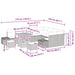 Tuinbankenset 12 st 11-Aantal zitplaatsen Beige Poly riet