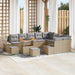 Tuinbankenset 12 st 11-Aantal zitplaatsen Beige Poly riet