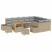 Tuinbankenset 12 st 11-Aantal zitplaatsen Beige Poly riet