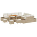 Tuinbankenset 14 st 13-Aantal zitplaatsen Beige Poly riet