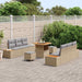 Tuinbankenset 9 st 8-Aantal zitplaatsen Beige Poly riet