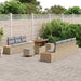 Tuinbankenset 10 st 9-Aantal zitplaatsen Beige Poly riet