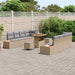 Tuinbankenset 11 st 10-Aantal zitplaatsen Beige Poly riet