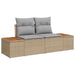 Tuinbankenset 8 st 7-Aantal zitplaatsen Beige Poly riet