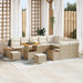 Tuinbankenset 12 st 11-Aantal zitplaatsen Beige Poly riet