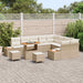 Tuinbankenset 12 st 11-Aantal zitplaatsen Beige Poly riet