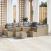 Tuinbankenset 12 st 11-Aantal zitplaatsen Beige Poly riet