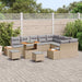 Tuinbankenset 12 st 11-Aantal zitplaatsen Beige Poly riet