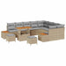 Tuinbankenset 12 st 11-Aantal zitplaatsen Beige Poly riet