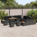 Tuinbankenset 14 st 13-Aantal zitplaatsen Zwart Poly riet