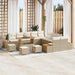 Tuinbankenset 14 st 13-Aantal zitplaatsen Beige Poly riet