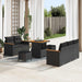 Tuinbankenset 10 st 7-Aantal zitplaatsen Zwart poly rattan