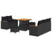 Tuinbankenset 10 st 7-Aantal zitplaatsen Zwart poly rattan