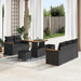 Tuinbankenset 10 st 7-Aantal zitplaatsen Zwart poly rattan