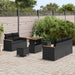 Tuinbankenset 10 st 7-Aantal zitplaatsen Zwart poly rattan